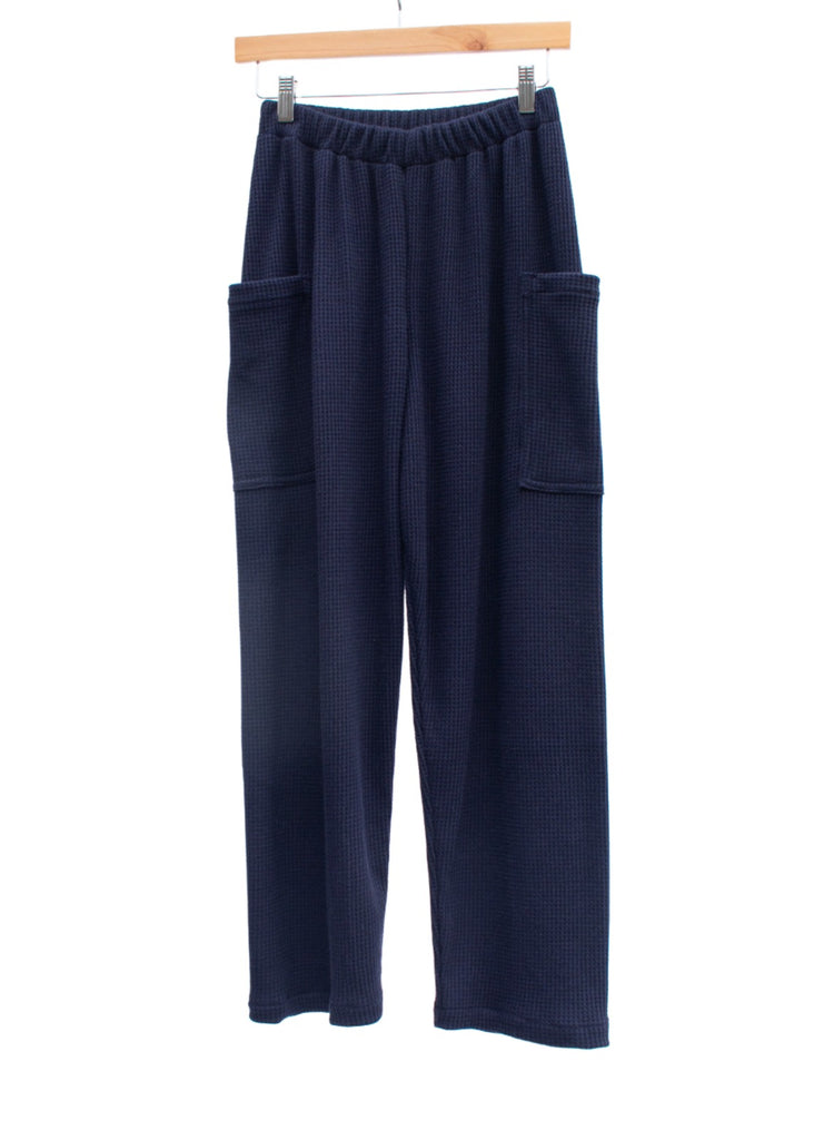 Women's Sweatpants - Women's Lounge Pants - Navy Eastyn Waffle Knit Sweatpants