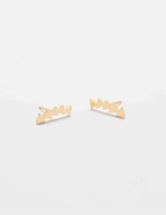 Admiral Row Gold Triangle Ear Crawler Earrings