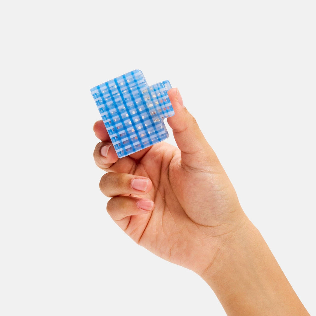 Chunks - Midi Box Claw in Blue Lattice