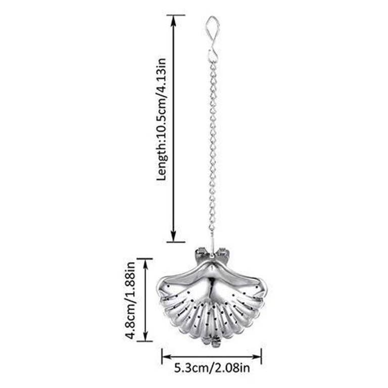 Seashell Stainless Steel Tea Infuser with Drip Tray