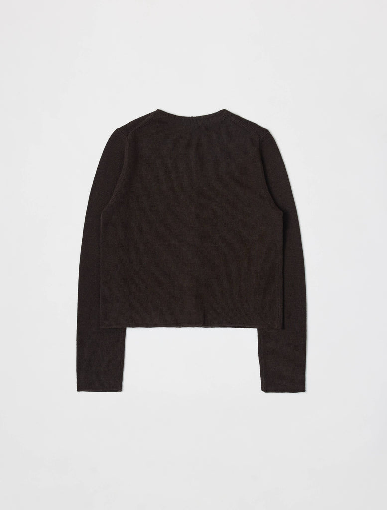 MOD REF The Molly Cardigan | Dark Brown Lightweight Cropped Cardigan