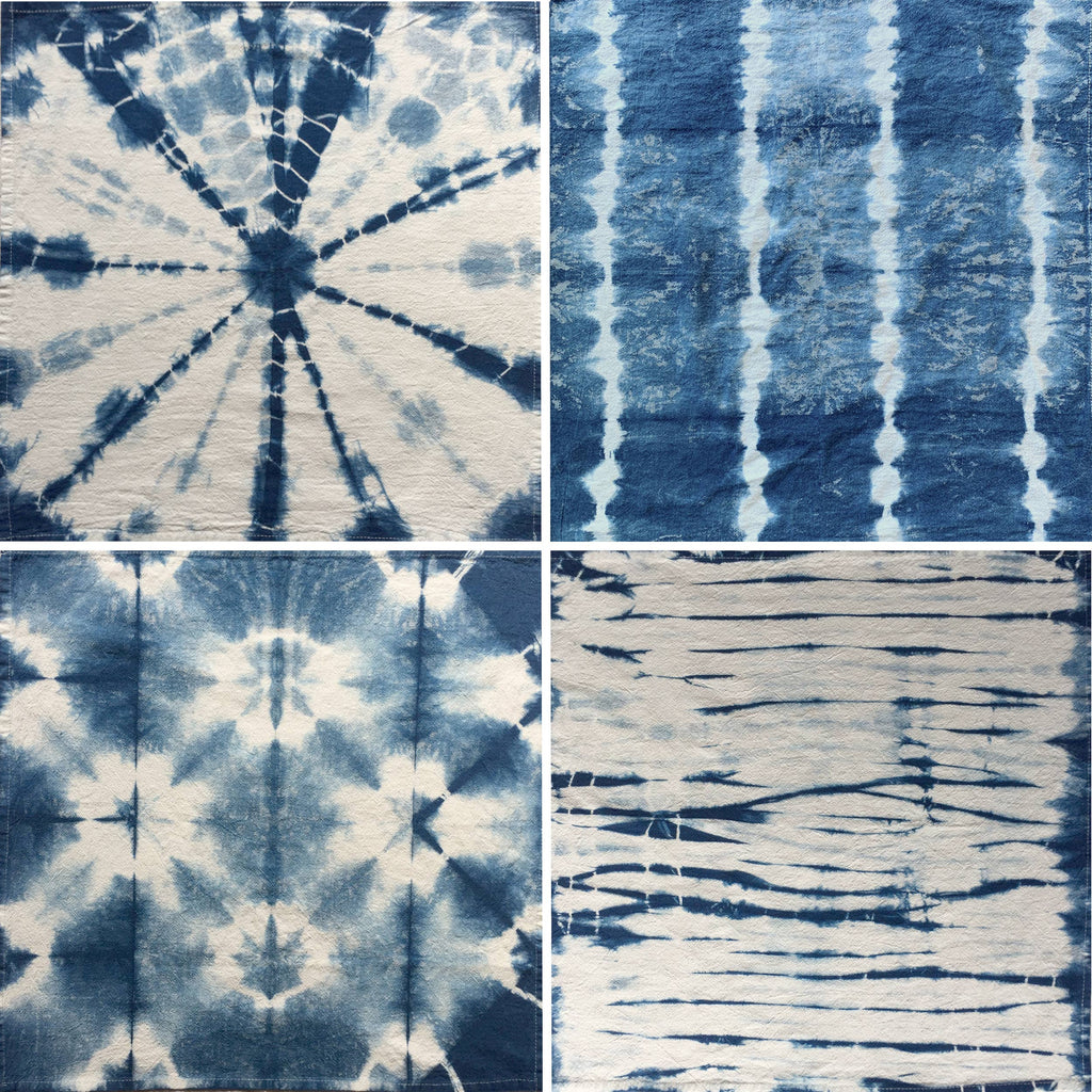 Shibori Indigo Dyed Cloth Napkins