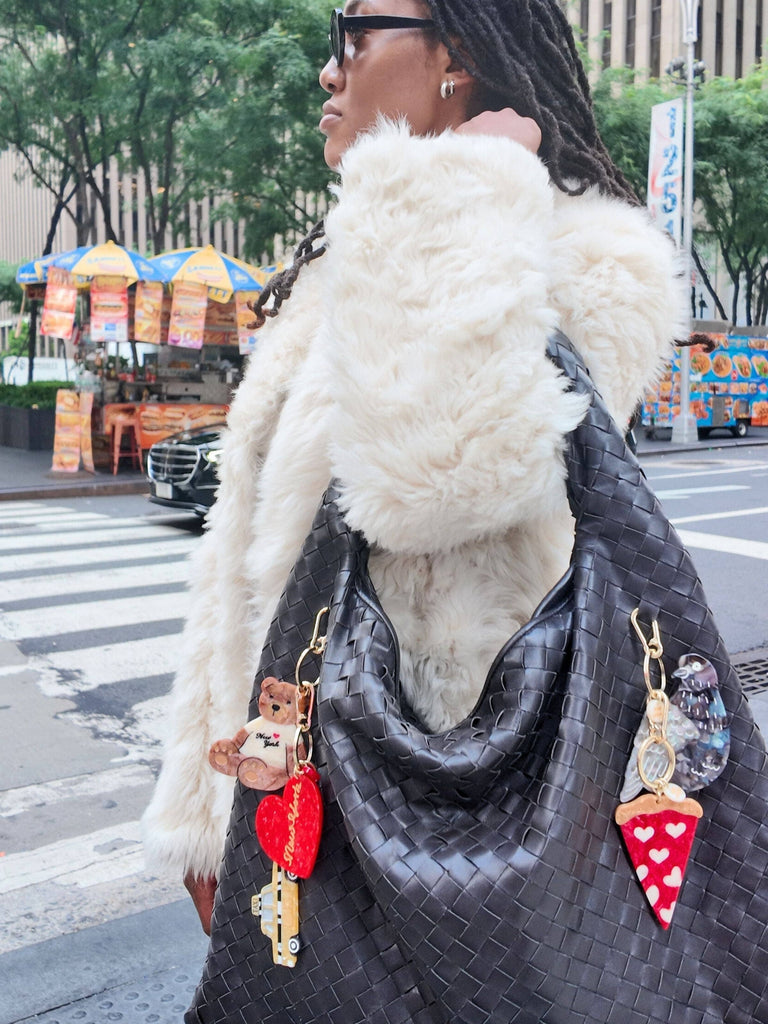 Pizza Bag Charm Key Chain