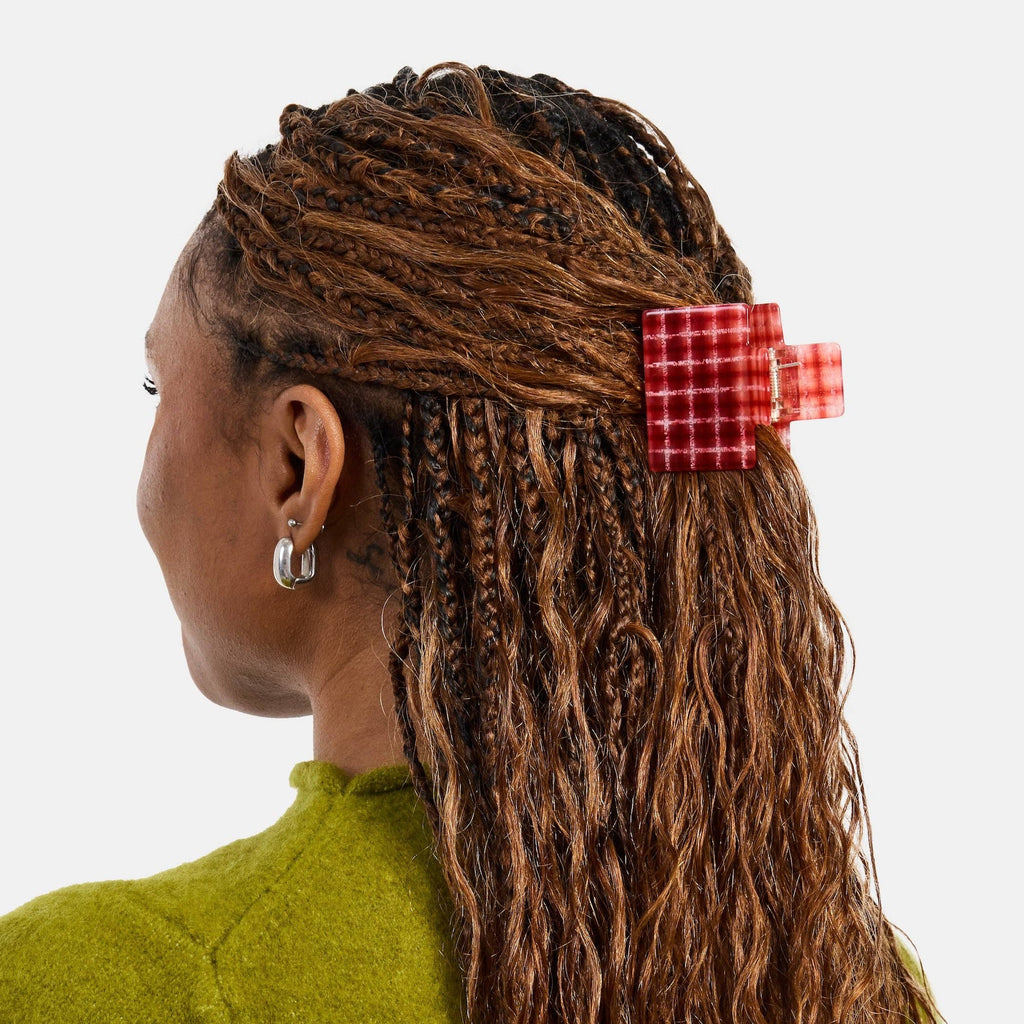 CHUNKS - Midi Box Claw in Red Plaid