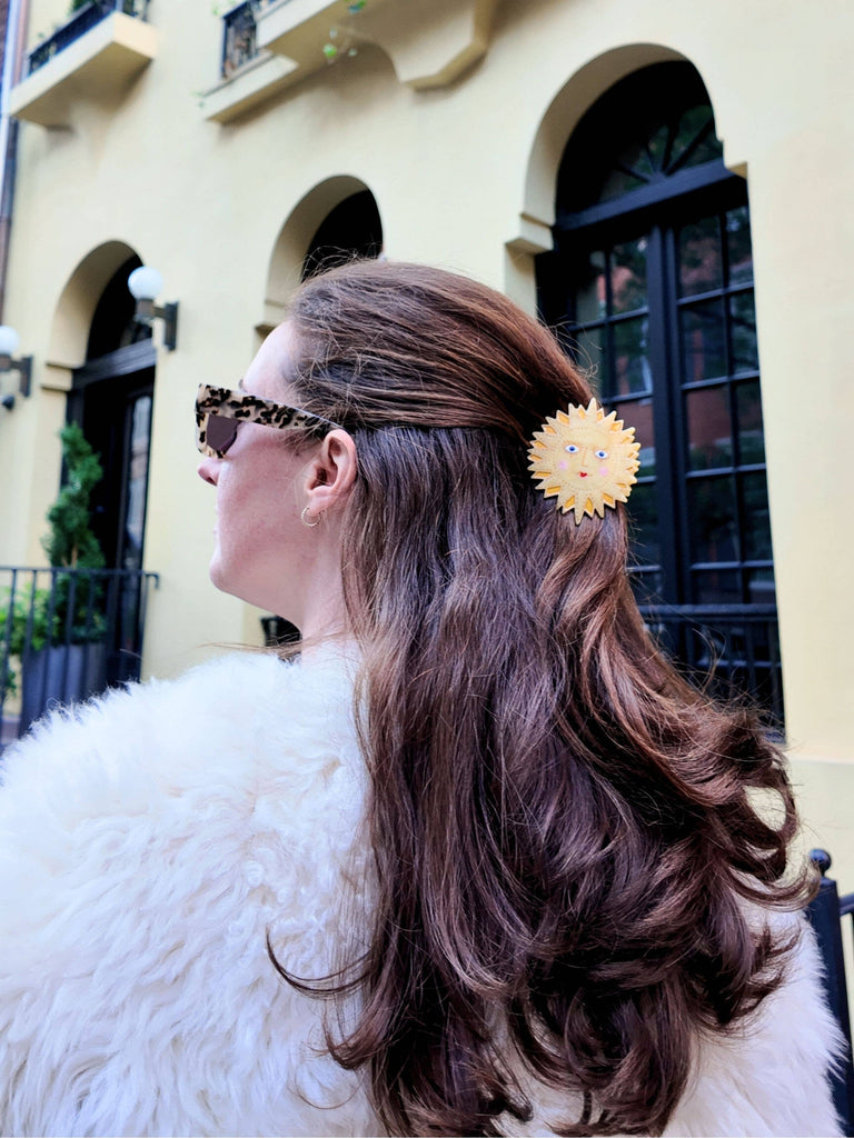 Solar Eclipse Celestial Sun Claw Hair Clip