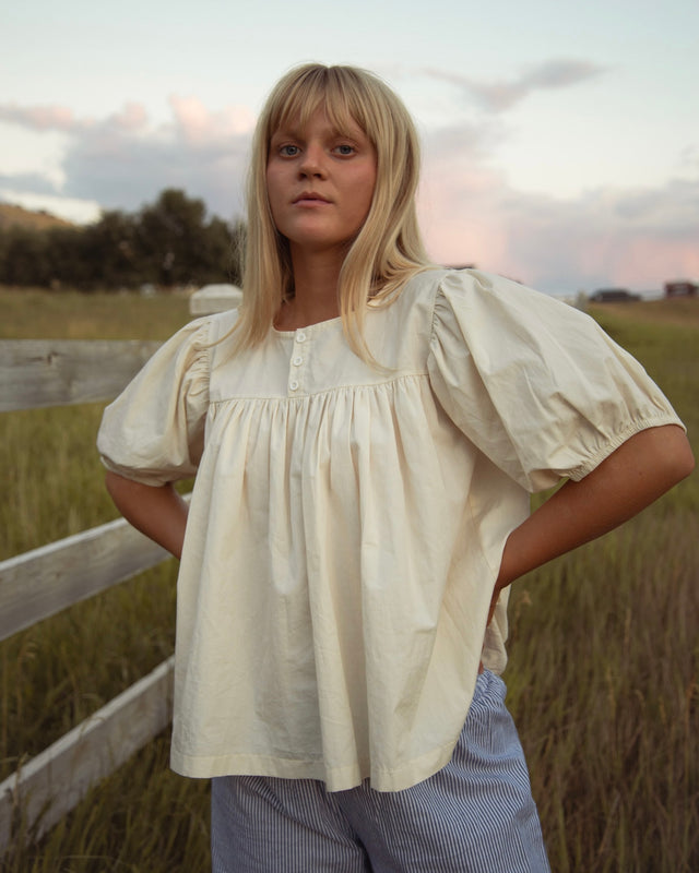 Sønderhaus Emmylou Blouse - Crema Emmylou Blouse - Cotton Blouse