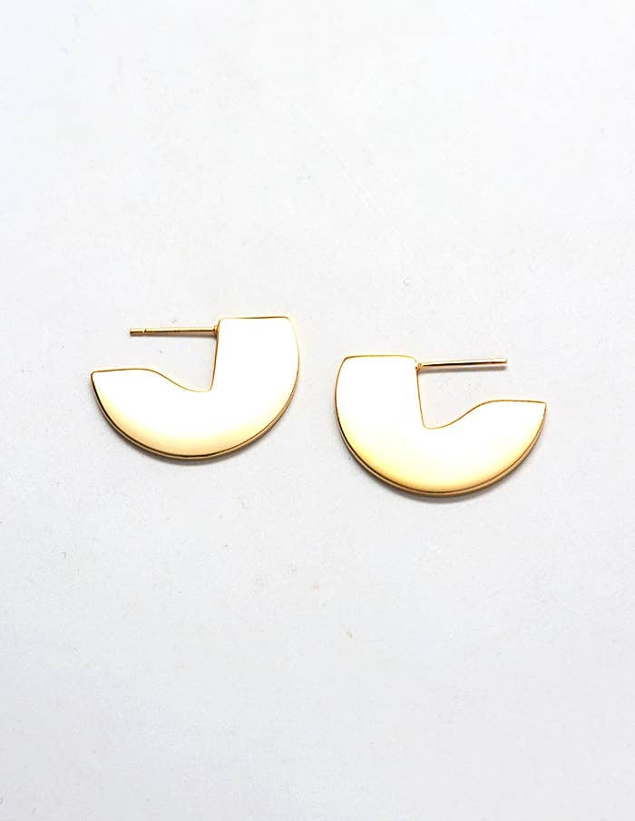 Admiral Row - Geometric Mini Semi Circle Stud Earrings