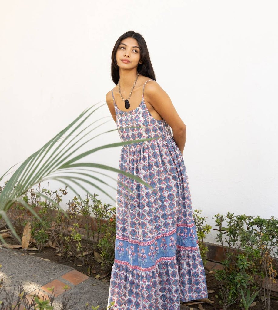 The Fox and The Mermaid - Somara Block Printed Dress