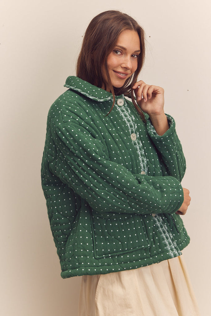 Green Quilted Jacket