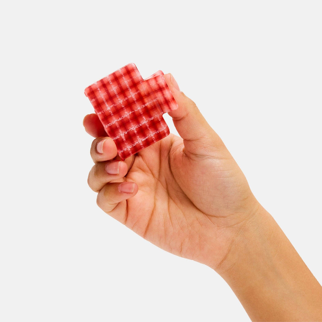 Chunks Midi Box Claw in Red Plaid