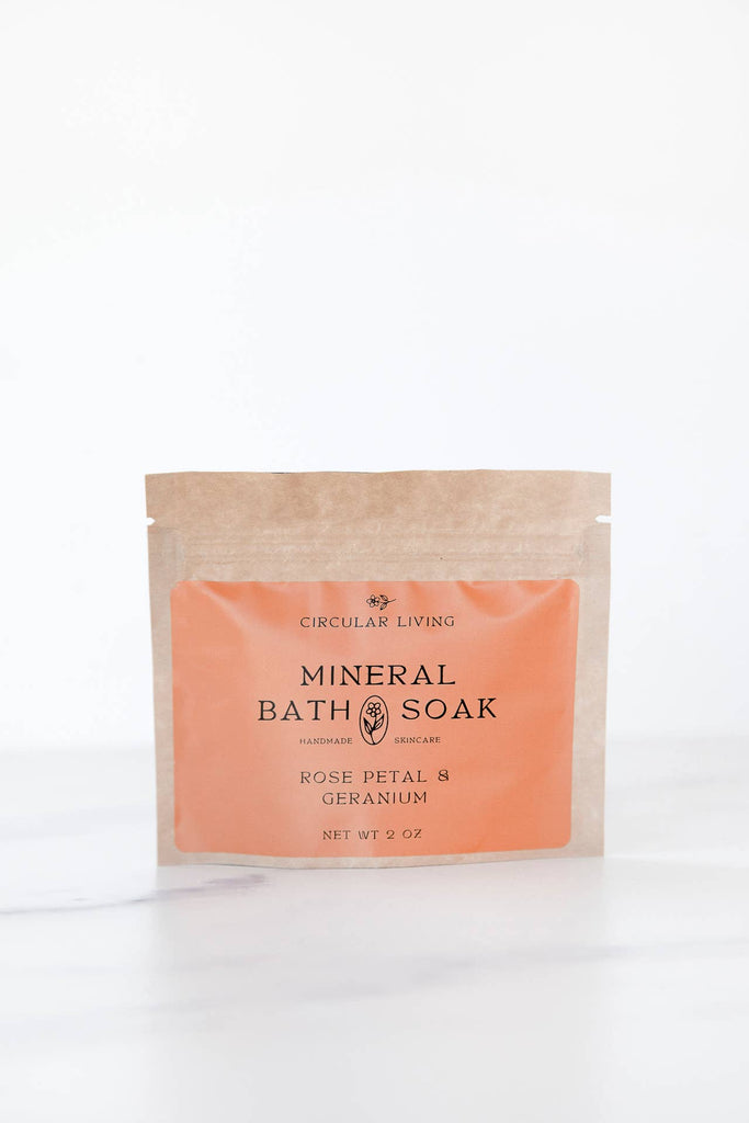 Circular Living - Mineral Bath Soak Sachet, Rose Petal & Geranium - Bath Soak