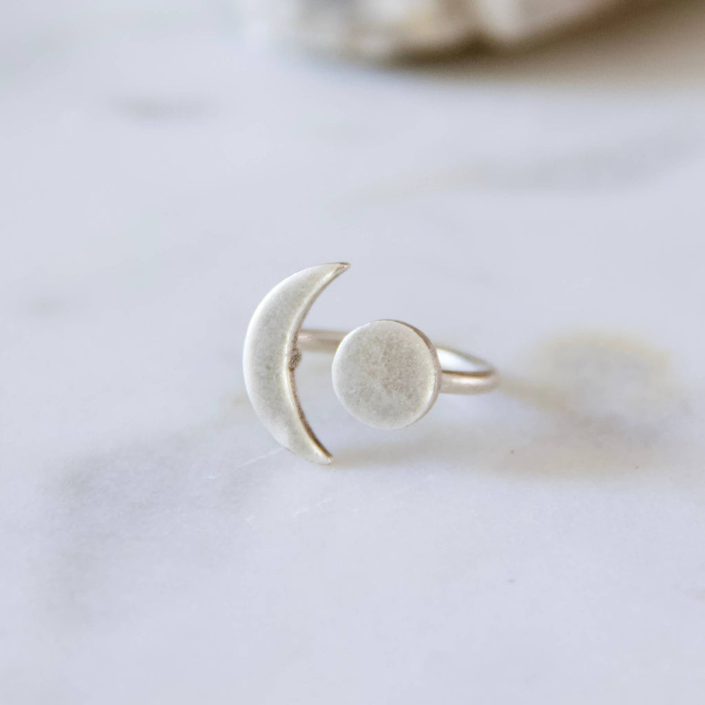 Silver Crescent Ring 