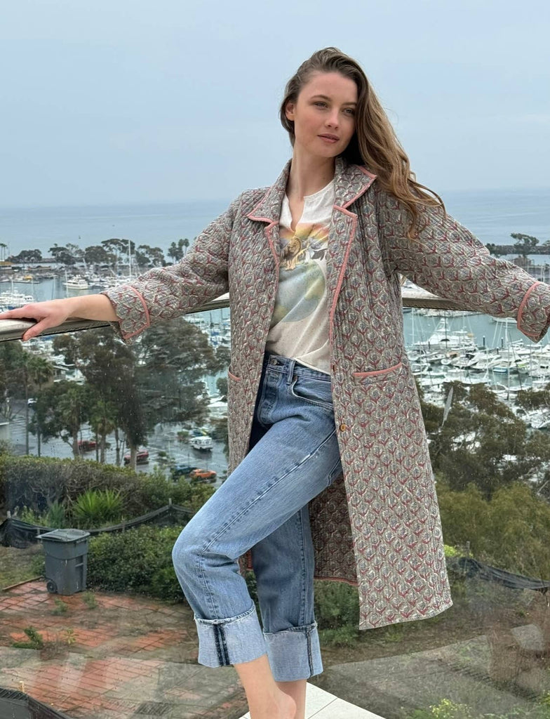 The Fox and The Mermaid - Ultra-lightweight Block Printed Jacket