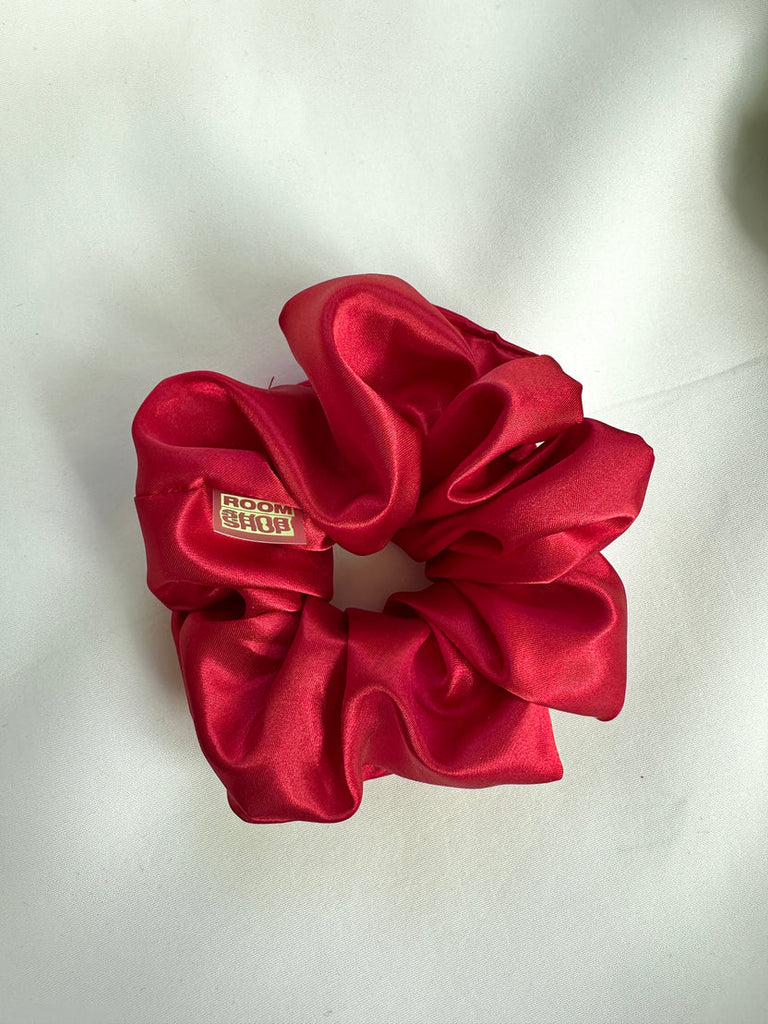 Room Shop Mini Satin Scrunchie - Red Scrunchie