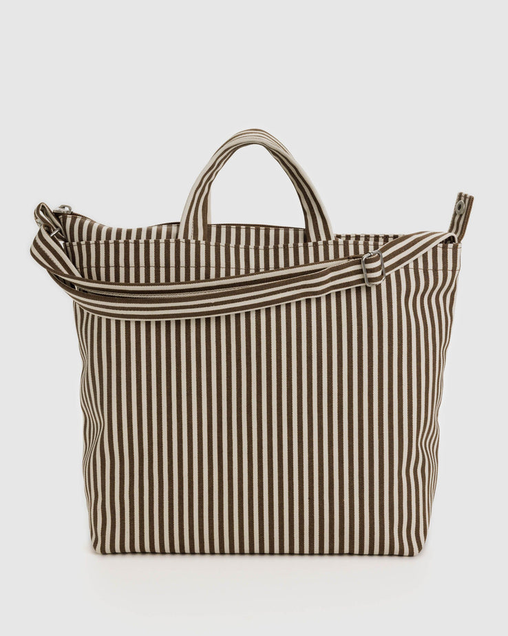 Baggu - Horizontal Zip Duck Bag Brown Stripe - Canvas Tote Bag - Conrado
