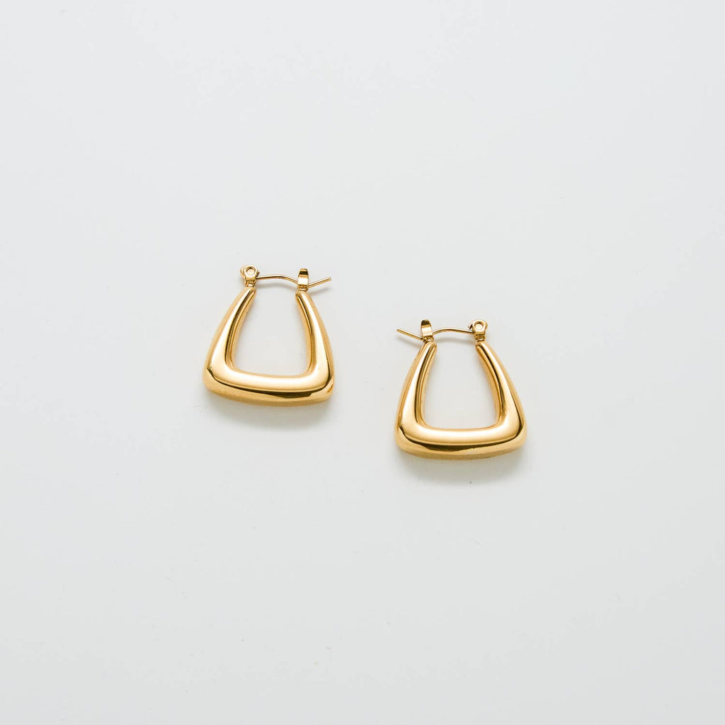 Admiral Row - Gold Triangle Hoop Earrings