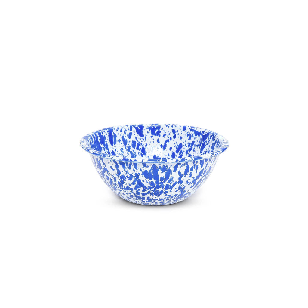 Blue & White Splatter Enamelware Small Serving Bowl