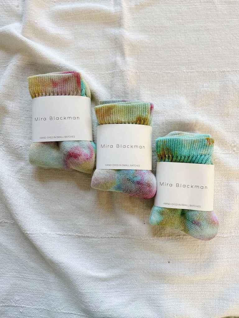 Mira Blackman - Organic Cotton Ankle Socks - Water Lilly