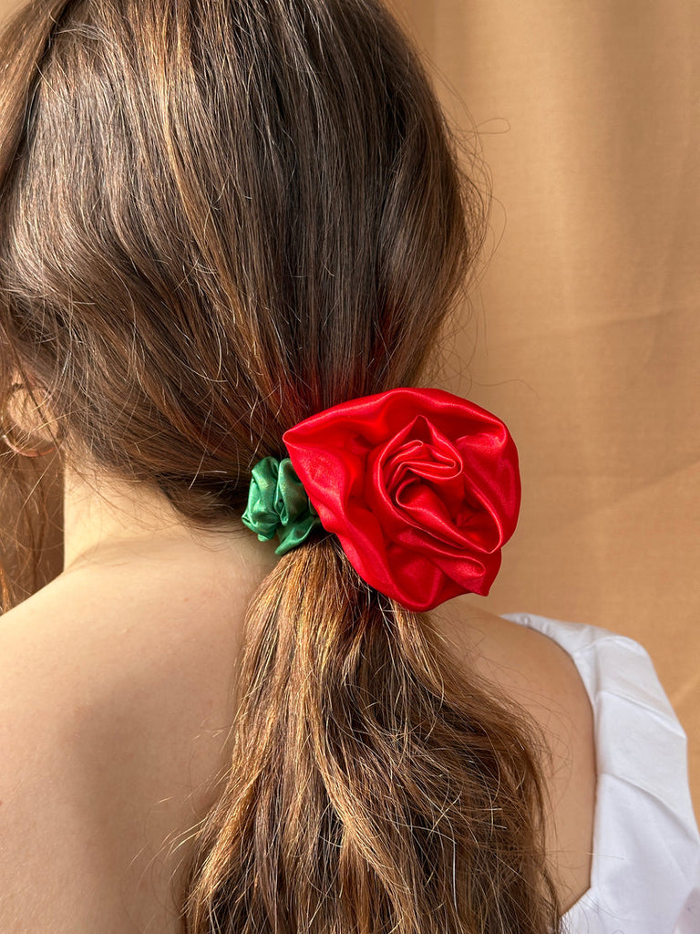 Room Shop Rosette Scrunchie Red Rosette