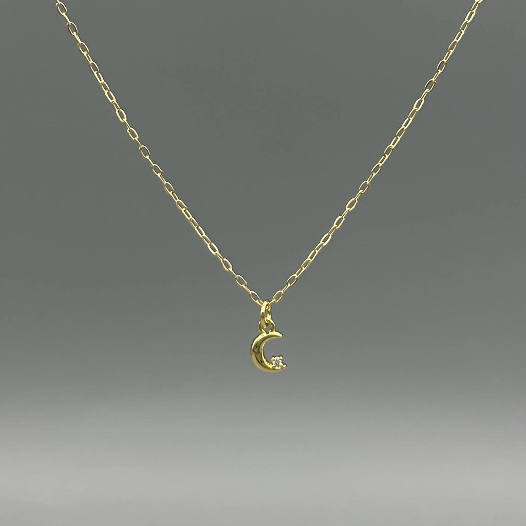 Celestial Crescent Moon Necklace - Gold Necklace