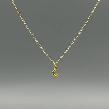 Celestial Crescent Moon Necklace - Gold Necklace