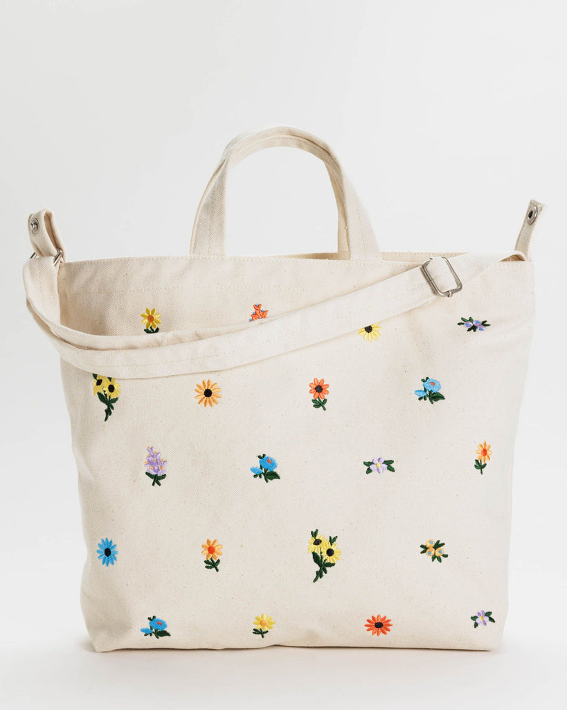 Zip Duck Bag Embroidered Ditsy Print