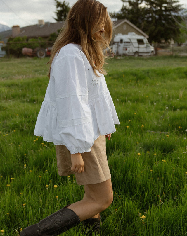 Sønderhaus White Eyelet Blouse