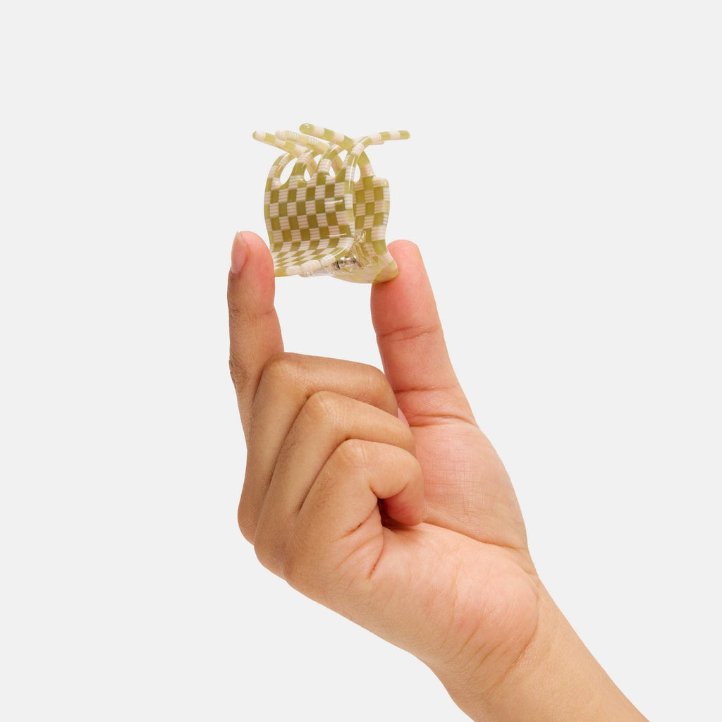 CHUNKS - Midi Ursa Claw in Olive Check