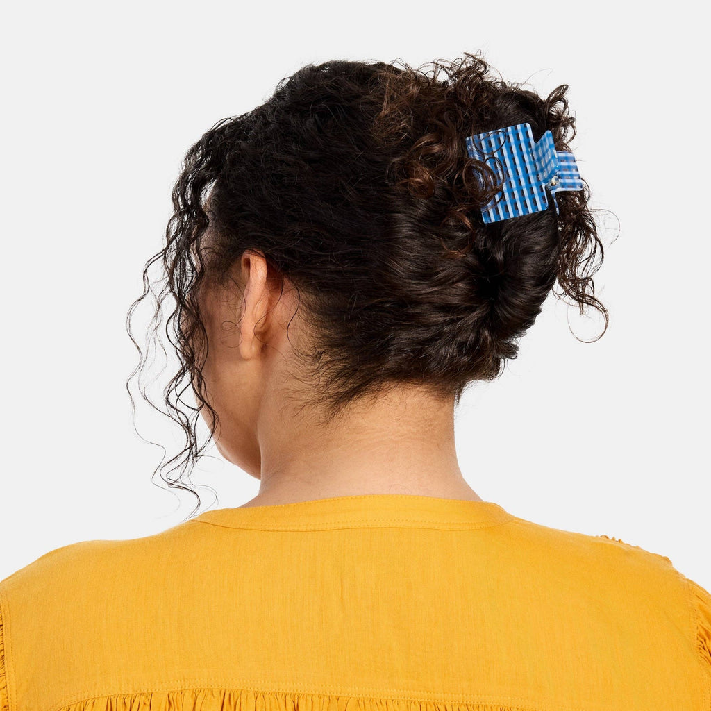 CHUNKS - Midi Box Claw in Blue Lattice