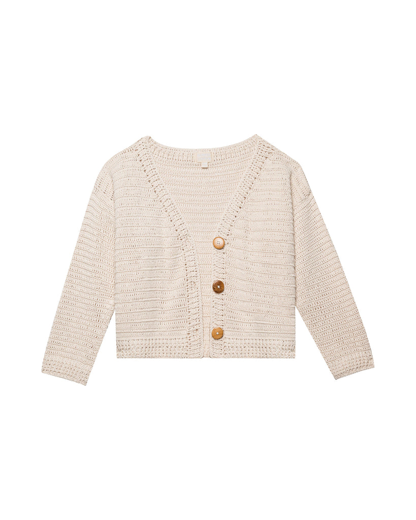 Honest Cotton - Nora Cream Crochet Cardigan