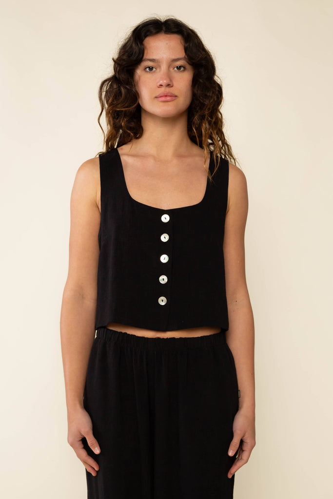 NLT - Square Neck Linen Vest