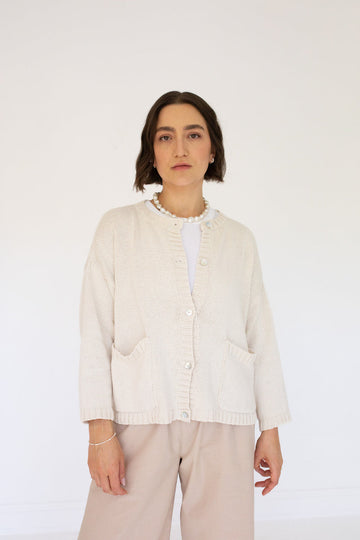 Honest Cotton - Louisa Cream Cardigan