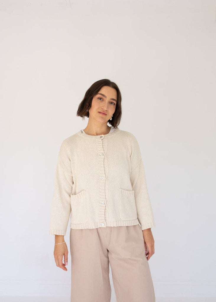 Honest Cotton - Louisa Cream Cardigan - Knit Cardigan