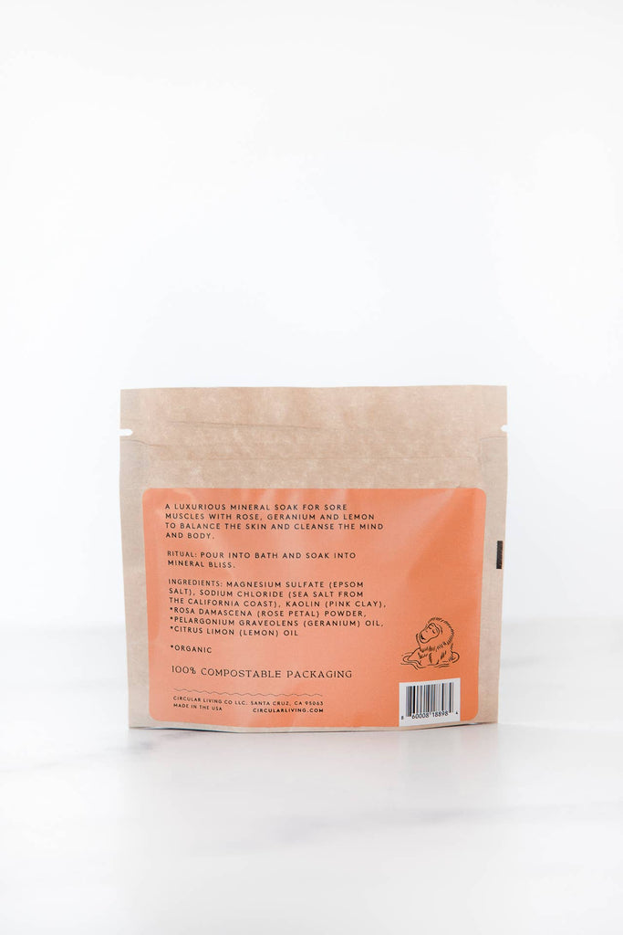 Circular Living - Mineral Bath Soak Sachet, Rose Petal & Geranium