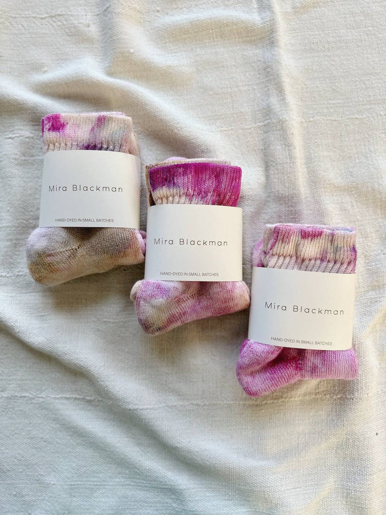 Mira Blackman - Organic Cotton Ankle Socks - Wild Flower
