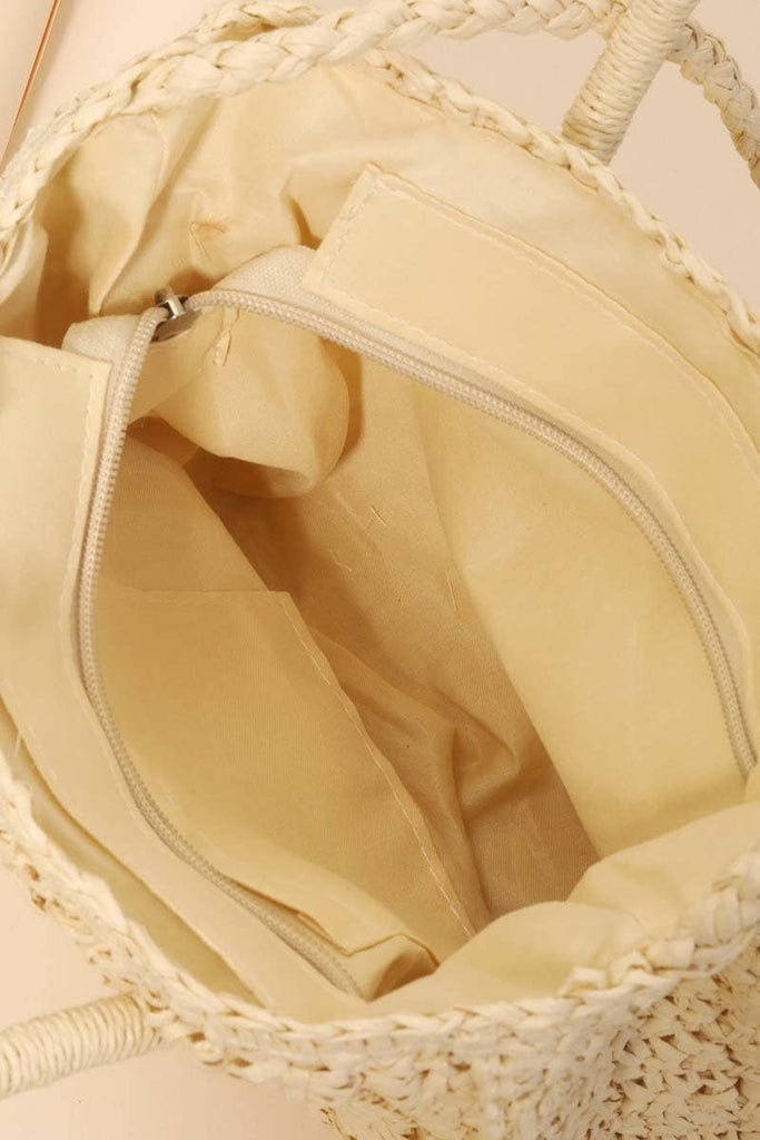 Raffia Braided Square Handbag