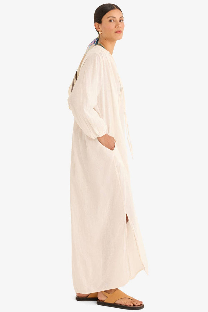 Marché - The Leah Dress in Ecru - Lightweight Cotton Dress