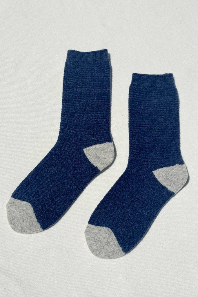 Le Bon Shoppe - Wool Waffled Socks - Denim Stone