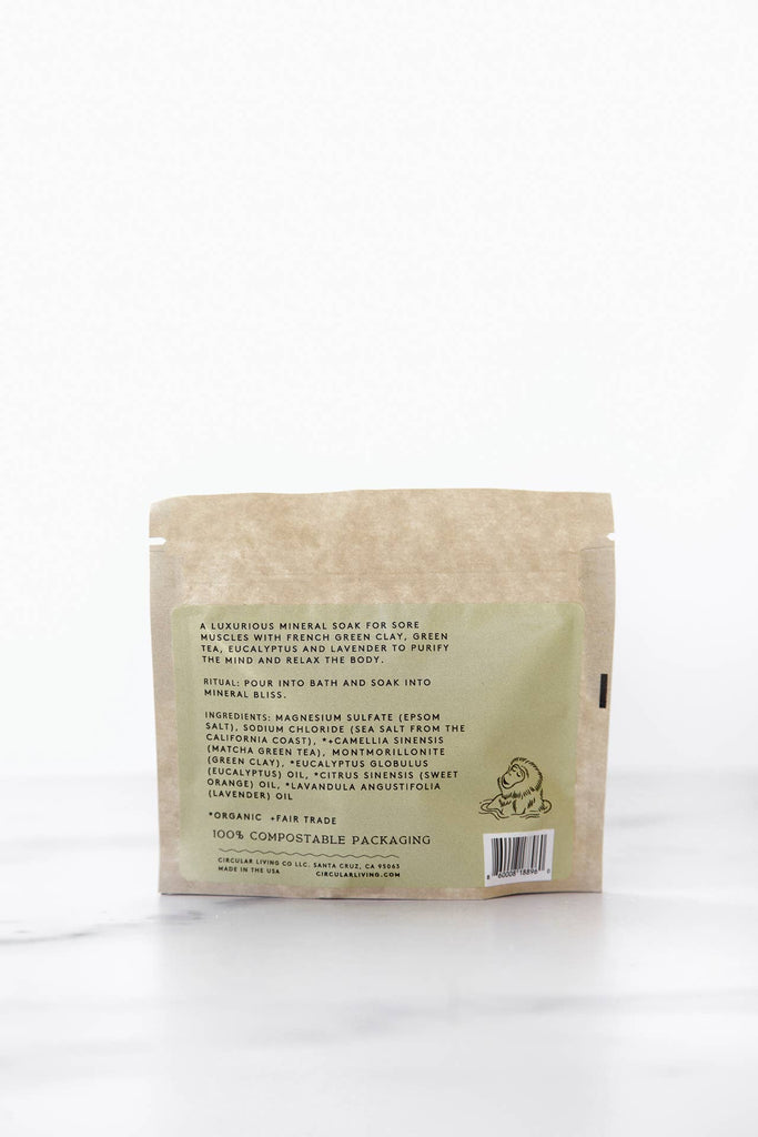 Circular Living - Mineral Bath Soak Sachet, Green Tea & Eucalyptus