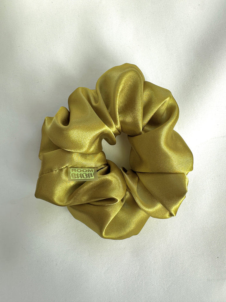 Room Shop Mini Satin Scrunchie - Chartreuse 