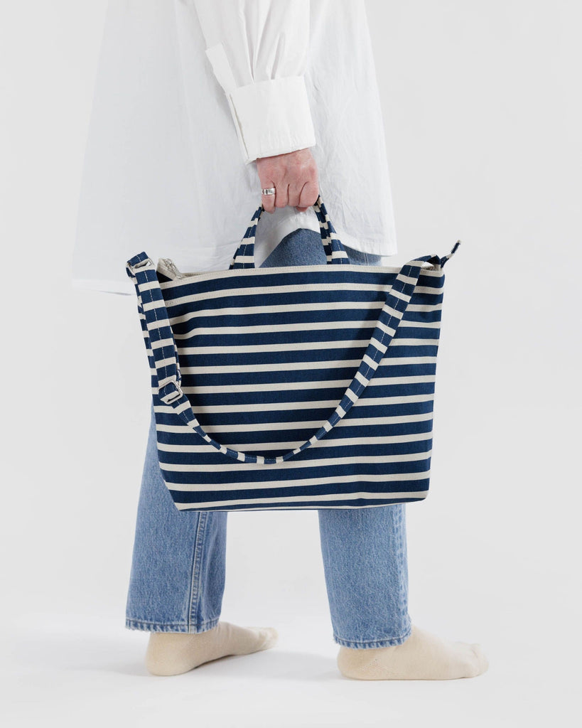 Navy Stripe Baggu - Horizontal Zip Duck Bag