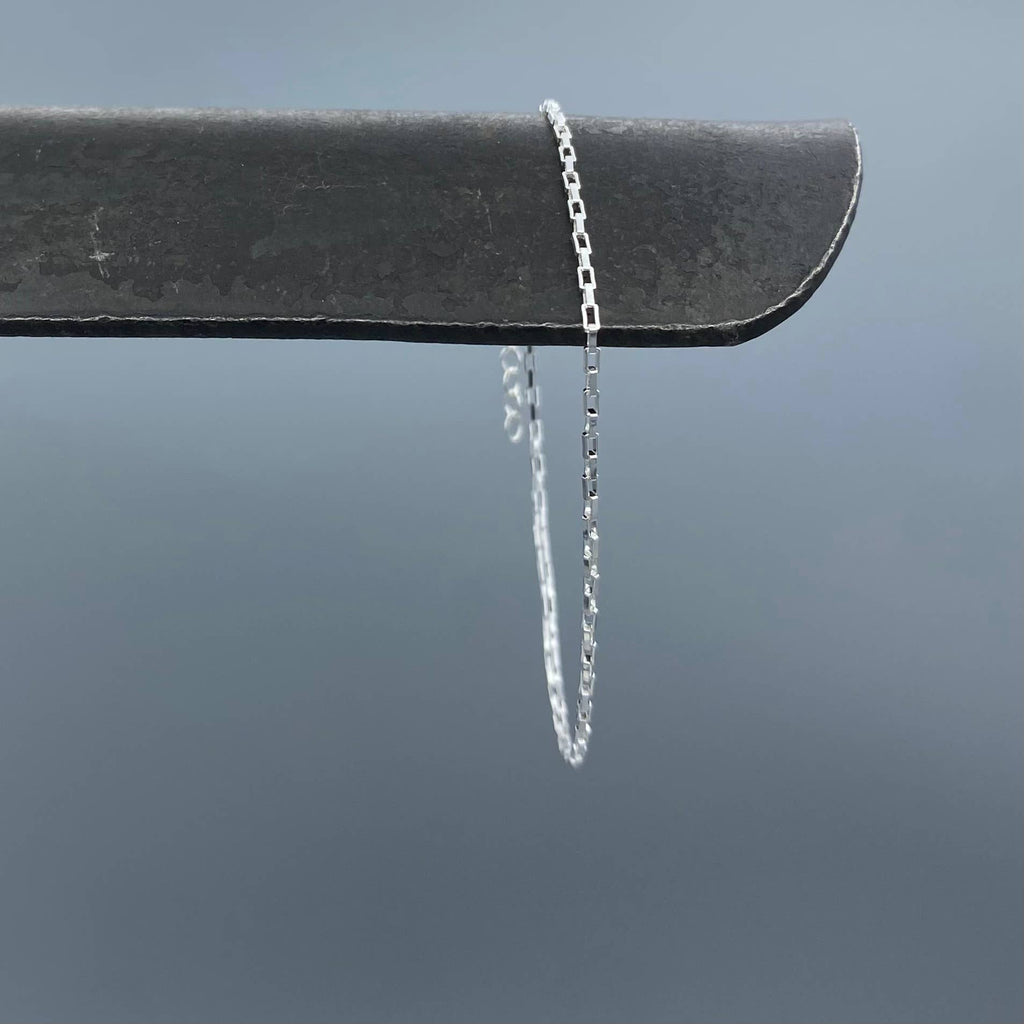 Silver Elongated Box Bracelet