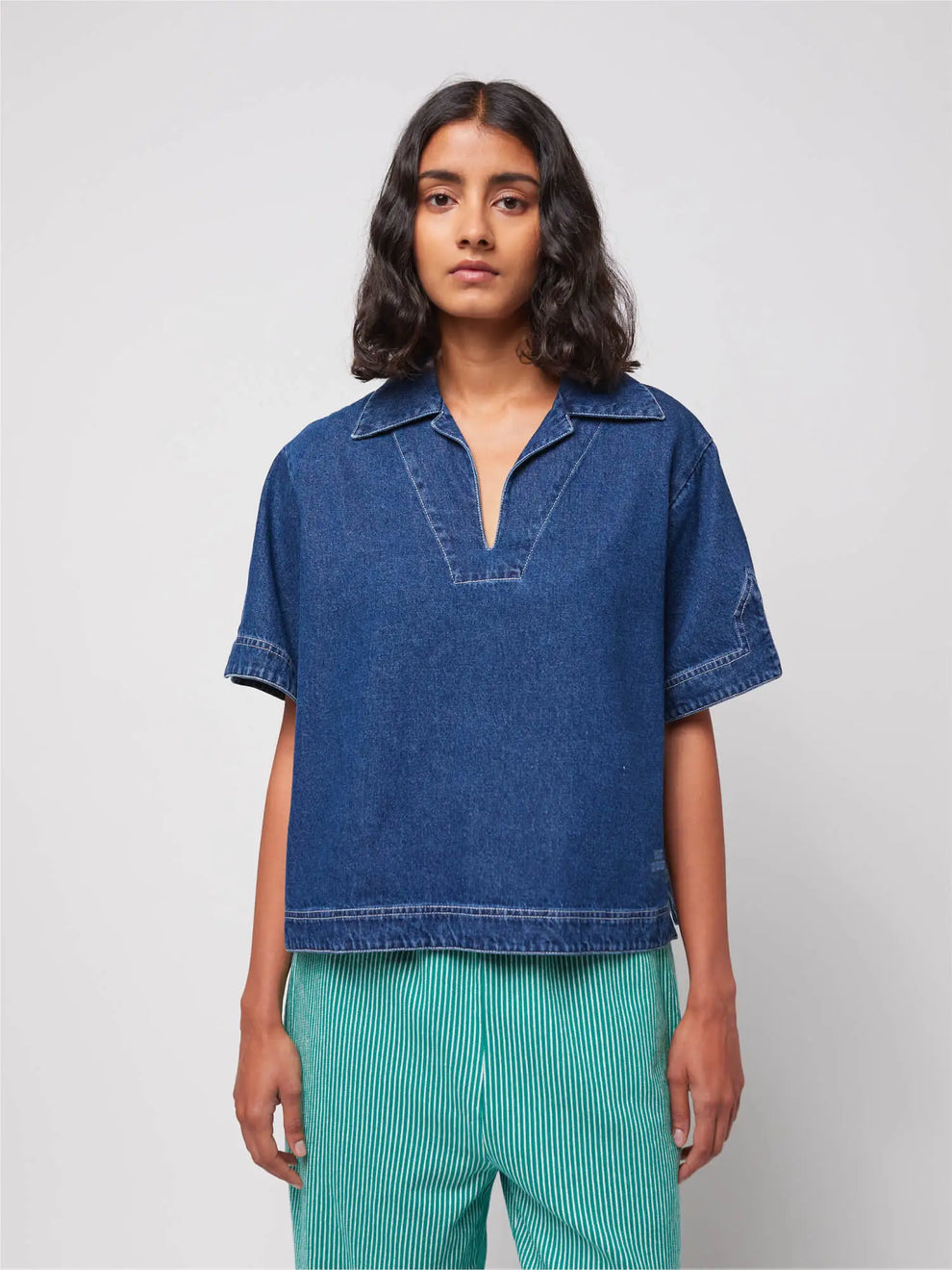 Bobo Choses Womens Denim Relaxed Shirt