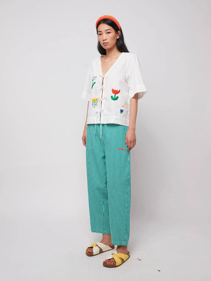 Bobo Choses - Garden Embroidery Tie Blouse 