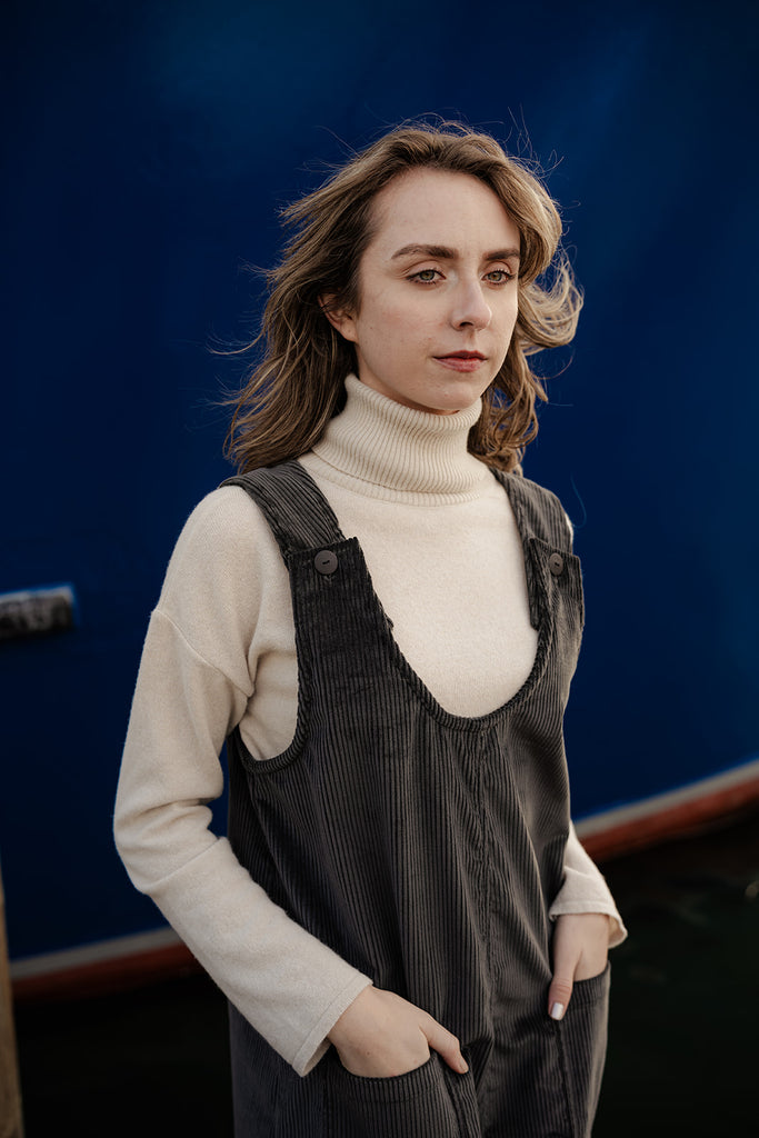 Althea Corduroy Skirtalls Detail of Straps