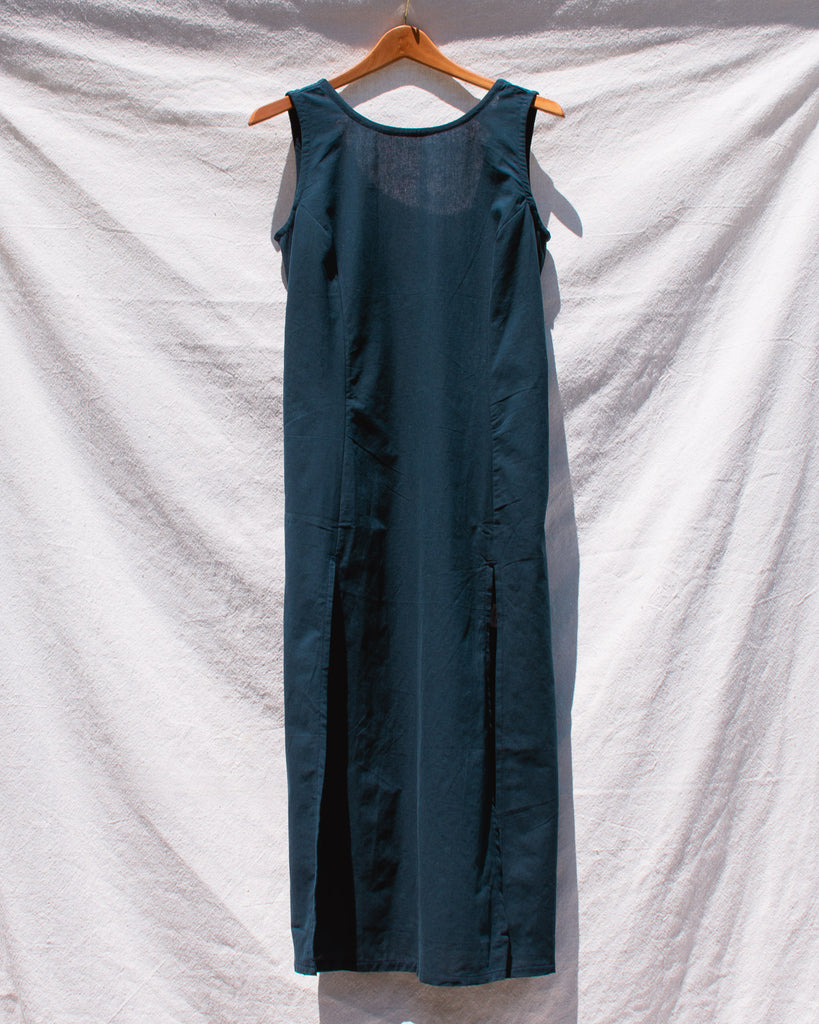 Val Navy Midi Dress