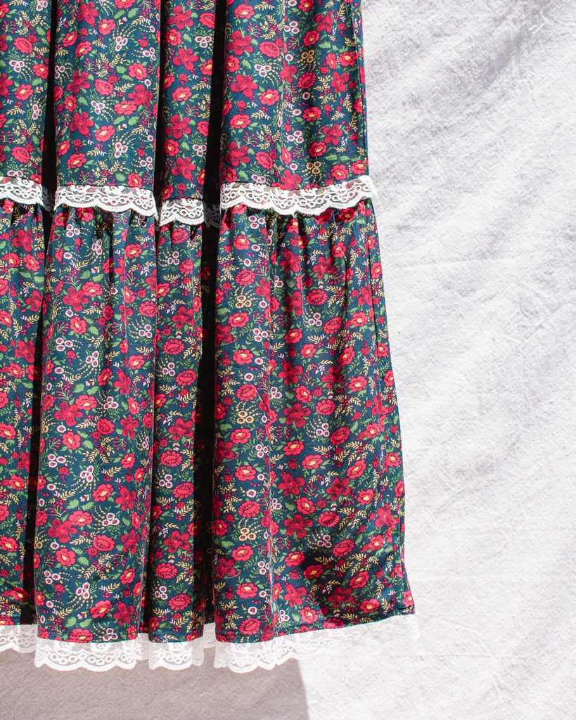 Stella Maxi Tiered Skirt Floral Boho Skirt