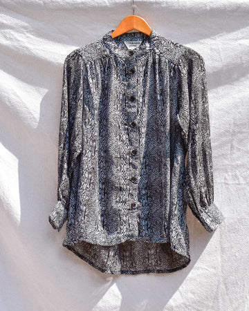 Luna Snake Print Long Sleeve Top