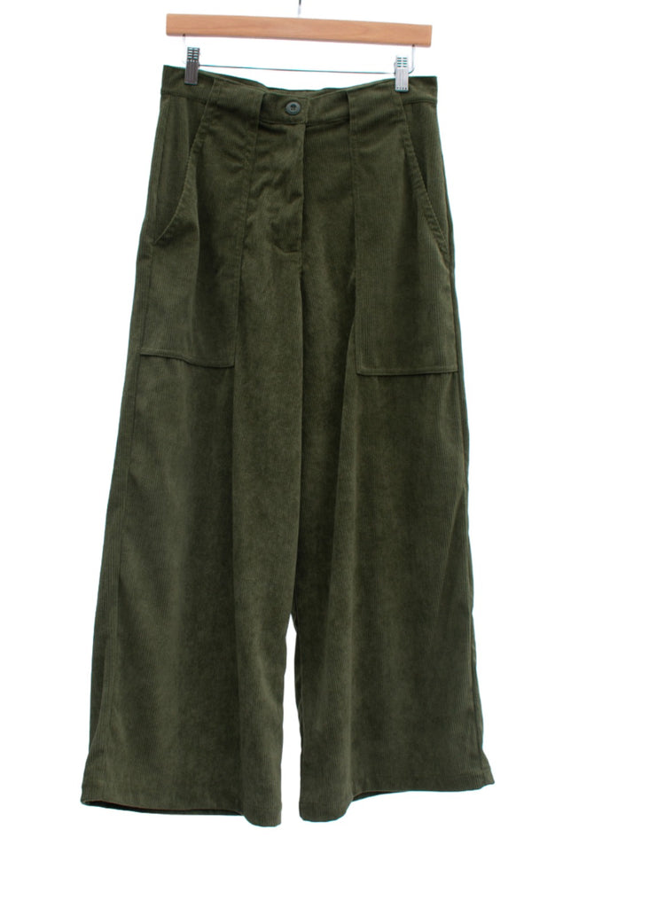 Womens Corduroy Wide Leg Pant - Olive Lindsey Corduroy Pant