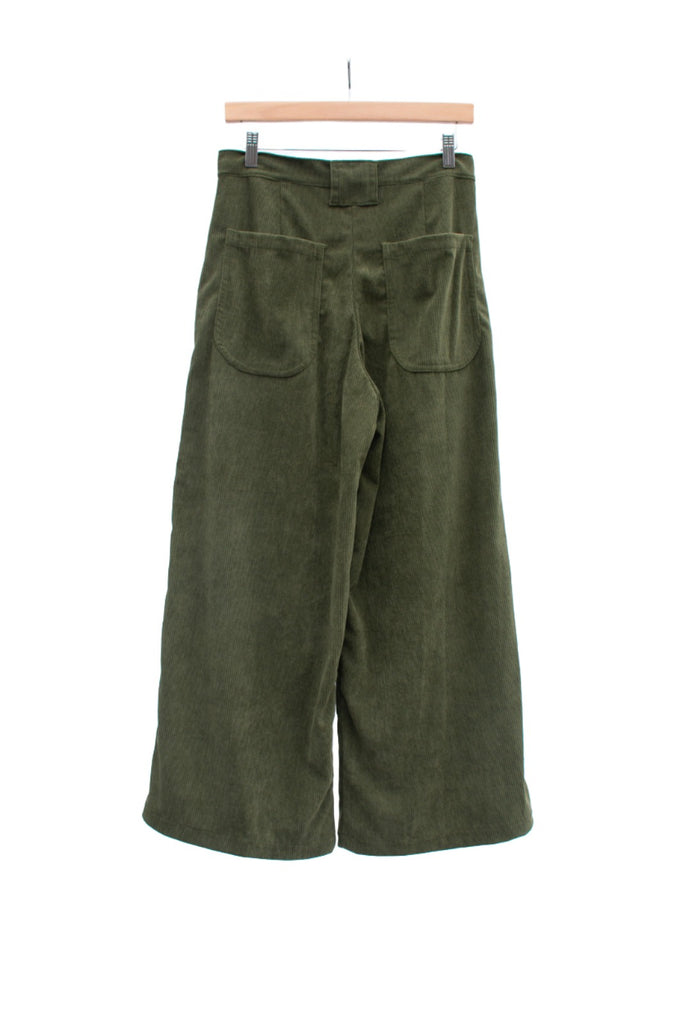 Womens Corduroy Wide Leg Pant - Olive Lindsey Corduroy Pant